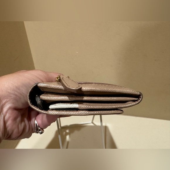 PRADA Tricolor Saffiano Double Snap Wallet - Picture 6 of 16